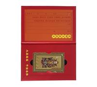 Tarjeta de riqueza de Año Nuevo chino, recuerdo de cobre coleccionable, tarjeta de bendición del año del caballo, para de éxito de armonía de la suerte, celebración de exhibición del hogar