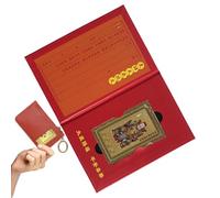 Tarjeta de riqueza de año nuevo chino, recuerdo de riqueza de cobre | Tarjeta de protección del año del caballo, para la suerte del éxito en el hogar, celebración, de viaje