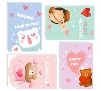 Tarjeta de San Valentín, 24pcs Tarjetas de Felicitación de San Valentín/Tarjeta de Thème San Valentino/Tarjeta de Romántica con Sobre, Tarjeta de Felicitación de Amor per Decorazioni per San Valentino
