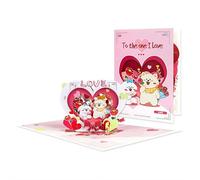 Tarjeta de San Valentín 3D para él o ella, tarjeta de felicitación romántica perfecta para el día de San Valentín, aniversarios, cumpleaños o Navidad, para marido, esposa, prometido (e)