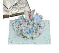 Tarjeta de San Valentín genérica | 7.87In 3D Butterfly Flower Greeting Card | Romantic Vintage Wedding Cards for Kids Family Friends Mother Sister Daughter Holiday New Year Special Ocasiones Blessings