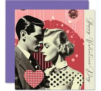 Tarjeta de San Valentín para él, amor elegante, tarjeta de San Valentín para ella, romántica para el día de San Valentín, novio, marido, novia, esposa, pareja, prometida, tarjetas de felicitación de
