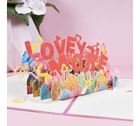 Tarjeta de San Valentín, tarjeta 3D desplegable para cumpleaños, boda, aniversario, compromiso, tarjeta de San Valentín con sobre