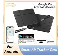 Cartera antipérdida para tarjetas, llaves, etiqueta inteligente resistente al agua con Google Find Hub, tarjeta ultrafina Bluetooth para carga inalámbrica Android Black-2PCS