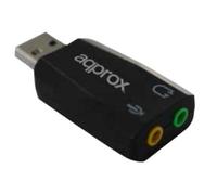 Approx APPUSB51 - Tarjeta de Sonido USB 5.1, Color Negro