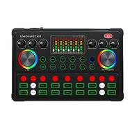 Tarjeta de sonido Bluetooth Tarjeta de sonido M3 RGB LED Inalámbrica Compatible con Bluetooth Mezclador externo Tarjeta de sonido Reducción de ruido para transmisión en Canto Grabación