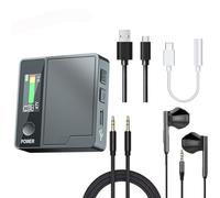 Tarjeta de sonido cambiador de voz, mezclador de DJ, kit de equipo de podcast portátil A9 (con auriculares y convertidores). Compatible con teléfonos, PC, Xbox, PS5. Ajusta las voces para juegos