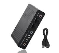 Tarjeta De Sonido De Audio, USB 2.0 Tarjeta De Sonido Externa 6 Canales 5.1 Surround Óptico S/PDIF Adaptador De Tarjeta De Sonido De Audio Para PC Grabación De Computadora Portátil Compatible Con Wind