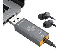 Tarjeta de sonido de audio USB, adaptador de voz externo, reducción de ruido con claridad, accesorio de transmisión con rendimiento, interfaz compacta, convertidor digital para grabación de podcasts