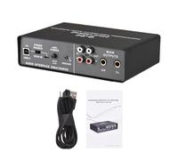 Tarjeta de sonido de interfaz de audio USB profesional con 48V Phantom Power Latency Monitoring Función de bucle Back Fune para estudios de grabación de música Podcasting