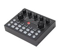Tarjeta de Sonido de Sonido de Sonido de Doble Canal Portátil con Ajuste de Reverberación, Ajuste de bajo y bajo, Calidad de Sonido Clara para la Transmisión en Vivo de los Juegos, Puertos Duales
