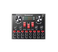 Tarjeta de sonido DJ Estudio Interfaz de audio Mezcla de grabación de la consola Auriculares Amplificador de micrófono Mezclador de sonido Phantom Power Para estudio de grabación de DJ (Color : V8S S