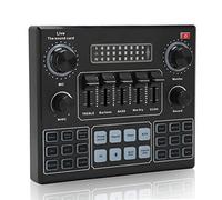 Tarjeta de Sonido en V9 Tarjeta de Sonido Bluetooth Cambiador de Voz Mezclador de Audio estéreo para Juegos de computadora Transmisión en de teléfonos móviles, Capacidad de batería de 1200 m