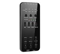 Tarjeta de sonido en vivo, audio, auriculares USB externos, micrófono, tarjeta de sonido de transmisión en vivo para teléfono móvil, computadora, grabación de PC (E 151 x 74 x 12 mm)