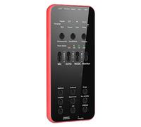Tarjeta de sonido en vivo, audio, auriculares USB externos, micrófono, tarjeta de sonido de transmisión en vivo para teléfono móvil, computadora, grabación de PC (D, 151 x 74 x 12 mm)
