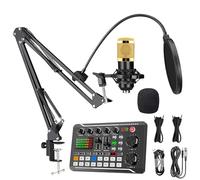 Tarjeta de sonido en vivo con efectos de mezclador de DJ y cambiador de voz, tablero de sonido cambiador de voz para Xbox, mezclador de audio de tarjeta de sonido en vivo para streaming, podcasting,