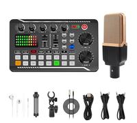 Tarjeta de sonido en vivo con efectos de mezclador de DJ y cambiador de voz, tablero de sonido cambiador de voz para Xbox, mezclador de audio de tarjeta de sonido en vivo para transmisión, podcasting,