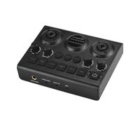 Tarjeta de Sonido en Vivo con Fuente de Alimentación Phantom 48V, Reducción Avanzada de Ruido Inteligente e Interfaz de Audio OTG Plug-and-play para Transmisión en Vivo,