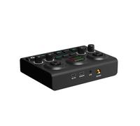 Tarjeta de sonido en vivo con micrófono doble para grabación profesional en cualquier entorno, para cantantes, serpentinas, podcasters