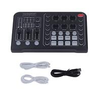 Tarjeta de Sonido en Vivo de Doble Canal Mini Tablero Mezclador de Sonido Cambiador de Voz Inalámbrico Tablero de Sonido Mezclador Acondicionador de Audio