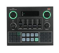 Tarjeta de sonido en vivo DLOETT V9 Acompañamiento BT Mezclador de audio con efectos de sonido Transmisión Grabación Red Cantar en teléfonos portátiles