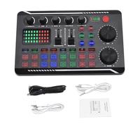 Tarjeta De Sonido En Vivo E Interfaz De Audio Con Efectos De Mezclador De DJ, Cambiador De Voz, Mezclador Compatible Con Bluetooth For Transmisión En Vivo Y Canto