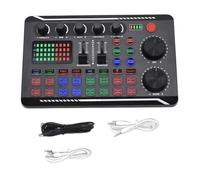 Tarjeta De Sonido En Vivo E Interfaz De Audio Con Efectos De Mezclador De DJ, Cambiador De Voz, Mezclador Compatible Con Bluetooth For Transmisión En Vivo Y Canto