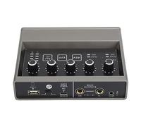 Tarjeta de Sonido en Vivo, HiFi Lossless Sound Noise Reduction DSP Sound Processing Chip USB Tipo C, Audio Mixer para PC Smartphone Live Broadcast