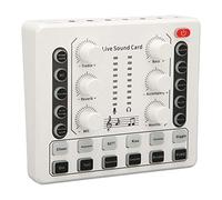 Tarjeta de sonido en vivo M8 Podcast, múltiples efectos de sonido que cambia de voz, mini tablero mezclador de sonido para transmisión en vivo en casa KTV cantando