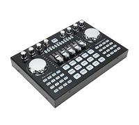 Tarjeta de Sonido en Vivo, Mezclador de Sonido de Perilla Grande HiFi Mini RGB Light 5.0 para Interiores para PC para Instrumentos Musicales Electrónicos (Jopwkuinkh4aqrbvgo-11)