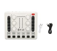 Tarjeta De Sonido En Vivo, Tarjeta De Sonido En Vivo Múltiples Efectos De Sonido Cambio De Voz Mini Tablero Mezclador De Sonido para Transmisión En Vivo KTV En Casa