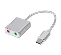 Tarjeta de Sonido Estéreo Externa de Aluminio OY A para E Pho y Tabletas con Puerto de Auriculares de 3.5 Mm