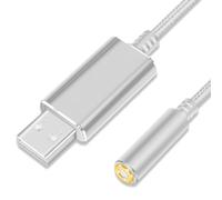Tarjeta de sonido estéreo externa USB de 3,5 mm, adaptador USB a micrófonos, altavoces, interfaces de sonido para PC y portátil