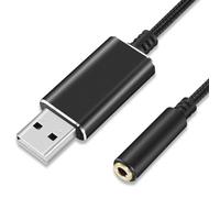 Tarjeta de sonido estéreo externa USB de 3,5 mm, adaptador USB a micrófonos, altavoces, interfaces de sonido para PC y portátil