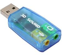 Tarjeta de sonido estéreo USB 5.1 externa USB 2.0 a 3D, adaptador de tarjeta de sonido virtual 5.1 canal para Windows y Mac, PC, portátil con auriculares de 3.5 mm y micrófono