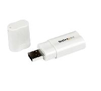 StarTech.com Tarjeta de Sonido Estéreo USB Externa Adaptador Conversor - Blanco