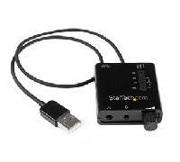 StarTech.com Tarjeta de Sonido Estéreo USB Externa Adaptador Conversor con Salida SPDIF - Negro