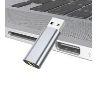 Tarjeta de sonido externa, 3,5 mm auxiliar a USB Plug and Play, USB a 3,5 mm, tarjeta de sonido de un solo jack de 3,5 mm, micrófono para auriculares, tarjetas de sonido externas, audio gratuito para