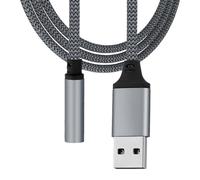 Tarjeta de sonido externa: adaptador de audio USB a 3,5 mm, convertidor estéreo para auriculares, laptop, escritorio, conector jack de alta fidelidad, cable de audio Plug & Play para PC, estación de