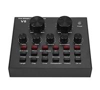 Tarjeta de Sonido Externa en Vivo, Mezclador de Audio Bluetooth Externa, Tarjeta de Sonido Externa USB para Auriculares/micrófono/móvil/computadora/PC/Karaoke/transmisión