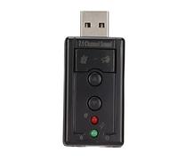Tarjeta de Sonido Externa USB, Adaptador de Audio de Amplificador Interno Estéreo Virtual de 7.1 Canales con Conector de 3,5 Mm para Auriculares Y Micrófono para Teléfono, Computadora Portátil Y PC