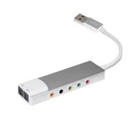 Tarjeta de sonido externa USB con sonido digital SPDIF para sistemas de sonido envolvente 5.1 y 7.1, cuerpo de aluminio