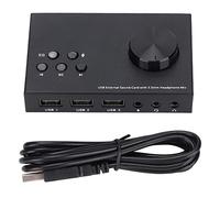 Tarjeta De Sonido Externa USB Estéreo, Interfaz De 3,5 Mm Diseño Multimodo Adaptador De Audio De Conversión De Sonido Con Ecualizador Múltiple, Adaptador De Sonido USB Convertidor De 3,5 Mm Tarjeta De