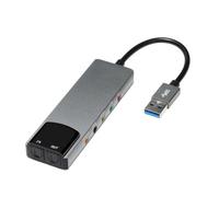 Tarjeta de sonido externa USB SPDIF con sonido digital para sistemas de sonido envolvente 5.1 y 7.1, cuerpo de aluminio