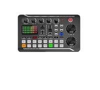 Tarjeta de sonido F998 compatible con Bluetooth, grabación de estudio profesional for teléfono, PC, consola de mezclas, amplificador, mezclador de música en,Ultrapreciso(Szary)