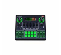 Tarjeta de sonido HD V9SJ, tarjetas de sonido en vivo, mezclador au-dio externo for grabación de retransmisiones en casa, KTV, juegos, música, canto, PC y teléfono