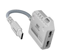 Tarjeta de sonido HiFi USB C a puerto de auriculares con carga rápida de 60 W de potencia de 6 cm de longitud de cable para mejorar los juegos