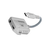 Tarjeta de sonido HiFi USB C a puerto de auriculares con carga rápida de 60 W de potencia de 6 cm de longitud de cable para mejorar los juegos