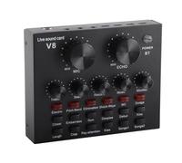 Tarjeta de sonido Live Broadcast con 112 sonidos eléctricos, 7 métodos de conexión para grabación en directo, material metálico