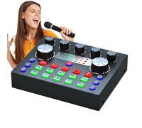 Tarjeta De Sonido Mezclador - Interfaz De Mesa De Armonía V8, Panel De Mezclador De Audio | Tarjeta De Luces De Color De, Tarjeta De Sonido En Multifunción Para PC Singing Studio Grabar En